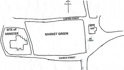 Sketch map of original market green & market place