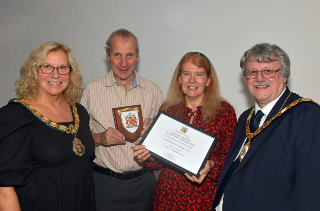 Photo shows previous winners of the Chair's Award, Severalls Gardening Group